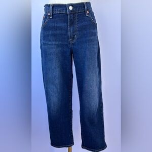 GAP Women’s Petite Girlfriend Mid-Rise Cropped Jean Dark Wash Size 29-8P